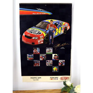 Jeff Gordon 1998 Dupont Shop Calendar - New Old Stock Retro 90's NASCAR